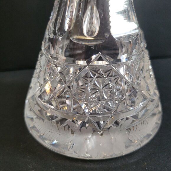 Cut Glass Crystal Cruet Decanter With Stopper - Picture 2 of 14